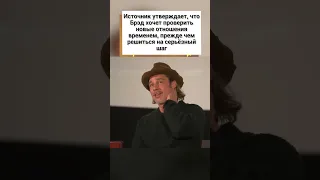 Брэд Питт всё ещё сомневается в своей новой избраннице! 🤔 #shortsvideo