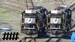 Early Morning Switching at Norfolk Southern's Enola Yard in Enola, PA with NS Trains