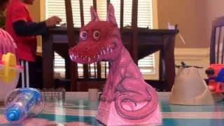 Crazy dragon paper illusion DIY How to make paper dragon illusion