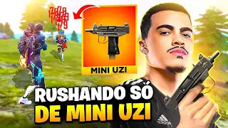 FIZ UM ESTRAGO USANDO SÓ A MINI UZI NESSE SOLO VS SQUAD - FREE FIRE