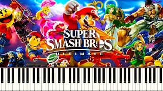 SUPER SMASH BROS. ULTIMATE THEME - Piano Tutorial