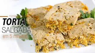 TORTA SALGADA DE AVEIA COM FRANGO - pronta em 5 minutos