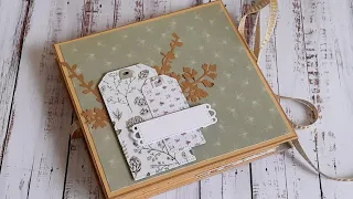 einfaches Minialbum aus A4 Seiten, mit einem 12x12 Block von Action, Wiesenruhe Stampin up