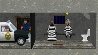 Granny vs ice scream vs police - funny animation