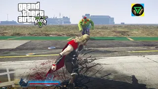 gta 5 thor vs hulk #gtav#gta5#hulkvsthor#thorvshulk#gtavmods#thor#hulk