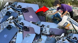Very Wow!!😲 A lot of iPhone New Series!! iPhone12_iPhone13_iPhone 14 Pro Max in the Garbage