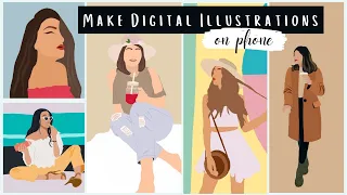 How to make Digital Illustrations of photos on Phone🎨📲 *free app* ft. Kritika Goel