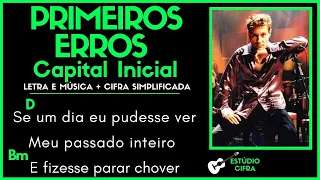 PRIMEIROS ERROS - CAPITAL INICIAL l Cifra Simplificada Letra e Música Como Tocar Violão Guitarra