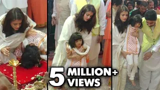 WATCH Aishwarya Rai Saves Aaradhya From Fall During Aarti | Durga Puja 2016