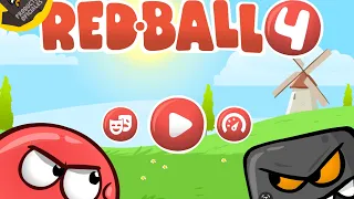 jugando con un BALON de color ROJO que REBOTA muy ALTO - RED BALL 4 - vacmkids