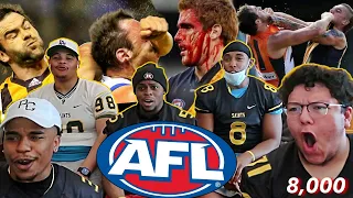 AMERICAN FOOTBALL PLAYERS REACT TO AFL BIGGEST FIGHTS
