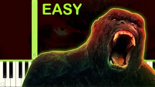 NEW KONG THEME | Godzilla vs Kong - EASY Piano Tutorial