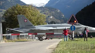 The Spectacular & Stunning Meiringen Air base in Switzerland as F-18 head for AXALP training