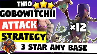 TH10 Golem Witch Bowler Attack Strategy Clash Of Clans | Best TH10 war attack strategy | COC