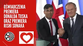 Oświadczenia dla mediów Premiera Donalda Tuska oraz Premiera Rishi Sunaka