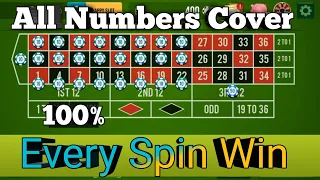 100% Every Spin Win || All Numbers Cover Roulette || Roulette