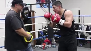 JOSEPH DIAZ JR SHOWING IMPROVED POWER ON THE MITTS; AWAITS GARY RUSSELL JR FIGHT