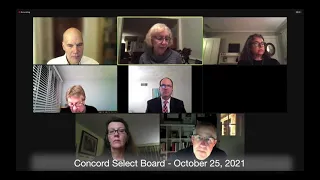 Concord Select Board - October 25, 2021