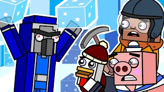 CHILLAGERS & ICE CAVES!! | Block Squad (Minecraft Animation)