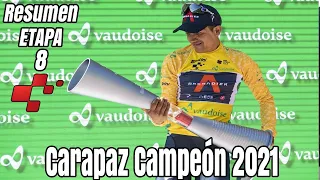 Carapaz Campeón tour de suiza 2021 | Resumen Etapa 8 Tour de Suiza 2021 ¿Líder Tour de France?