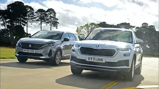 Skoda Kodiaq vs Peugeot 5008 2022 group test review   pictures