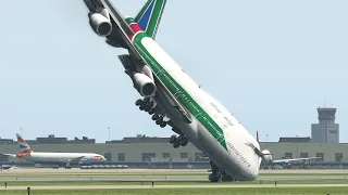 B747 Pilot Almost Flipped Aircraft Over After Bad Emergency Landing | XP11
