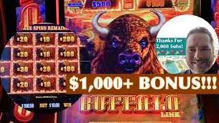 Buffalo Link Pays A Big Win Bonus on a $10 Bet!