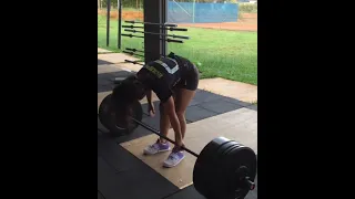 12 years old little girl lift 100 KG!