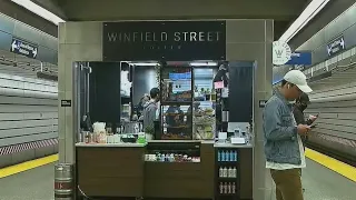 Coffee shop opens on subway platform