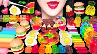 ASMR GUMMY JELLY PARTY, HAMBURGER JELLY, PIZZA JELLY, FRIED EGGS GUMMY EATING SOUNDS 햄버거 젤리, 피자젤리 먹방