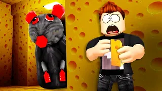 UCIEKAM PRZED STRASZNYM SZCZUREM w ROBLOX! (Cheese Escape)