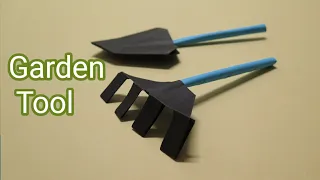 2 Garden Tools Folding Art | Paper Gardening Tool (garden trowel garden fork) | Easy Crafts Garden