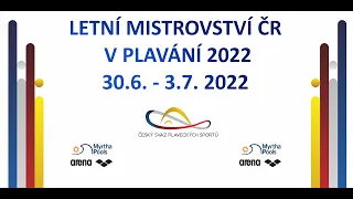 Letní mistrovství ČR v plavání 2022 - Sobota 2.7.2022 odpoledne