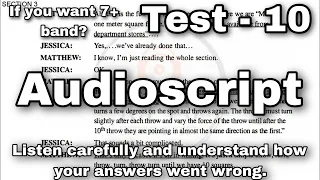 TEST : 10 Audio Script | IMPROVE LISTENING SKILLS | VERY HARD LISTENING TEST | IELTS LISTENING TEST