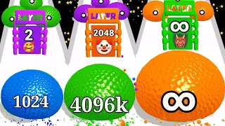 Satisfying Mobile Game/ Ball Run 2048 in Infinity mod vs merge jump 2048 Gameplay New Lavel #23