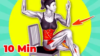 ➜ Do This 10-MIN Chair Workout for Women - Sculpt Your Muscles and Burn Calories Sitting Down!