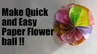 Star flower ball - easy paper flower ball tutorial - Anshika Bhardwaj Crafts