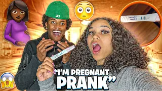 TELLING MY BOYFRIEND IM PREGNANT TO SEE HIS REACTION *PRANK*