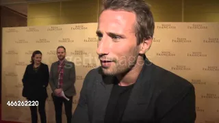 Matthias Schoenaerts impersonating Joe Pesci at 'Suite Française' UK Gala Screening