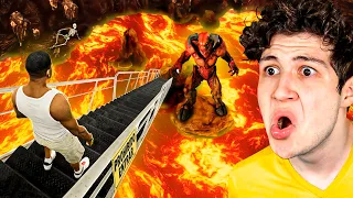 ENCONTRÉ unas ESCALERAS al INFIERNO en GTA 5... 👹⚠️ (Mods)