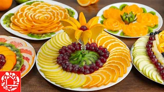 Красивая фруктовая НАРЕЗКА на Праздничный стол! 5 Фруктовых тарелок на Новый год 2024