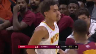Trae Young's (21 PTS total) 2nd quarter vs Cleveland Cavaliers