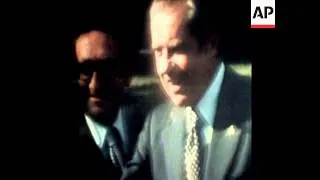 SYND 2-11-73 ISRAELI PRIME MINISTER, GOLDA MEIR MEETS WITH US PRESIDENT RICHARD NIXON