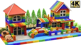 DIY - Building Beautiful House from Magnetic Balls, Slime, Kinetic Sand (ASMR) | Magnetic Man 4K