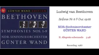 BEETHOVEN: Symphony No.8 in F major, Op.93/NDR-Sinfonieorchester/GUNTER WAND