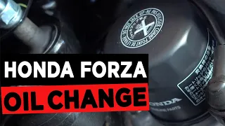 2015 Honda Forza 300 (NSS300) Oil Change