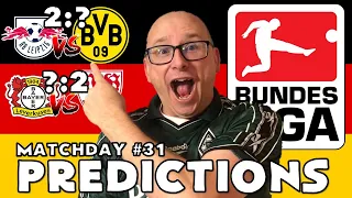 2023/24 - BUNDESLIGA PREDICTIONS - MATCHDAY #31