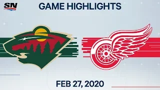 NHL Highlights | Wild vs. Red Wings– Feb. 27, 2020