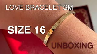 Unboxing | Cartier LOVE BRACELET SM | Yellow Gold Size 16