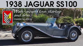 1938 Jaguar SS100 3.5 liter - Walk-around and Test Drive.